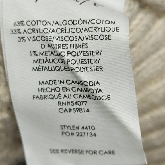 Cabi Fair Isle Pullover Sweater Womens Size Small Snowflake Metallic Cozy Comfy - Picture 5 of 9